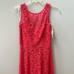 Guava Lace High Neck Dress NWT